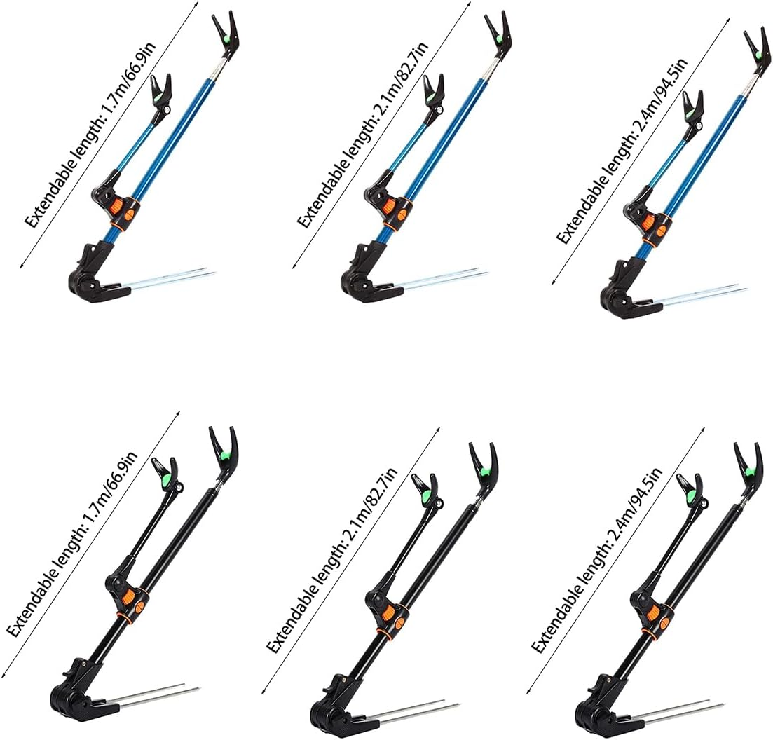AIMALL Adjustabl Fishing Rod Holder with Telescopic Design, Stainless Steel Bracket, and Ground Insertion for Bank and Platform Fishing image number 7