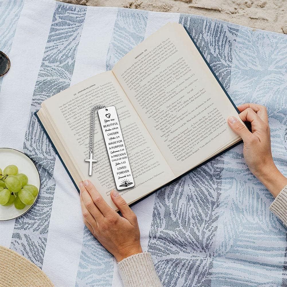 Christian Bookmarks Gifts,Christian Religious Bible Verse Bookmarks,Christmas Birthday Baptism Serenity Prayer Cancer Survivor Gift image number 6