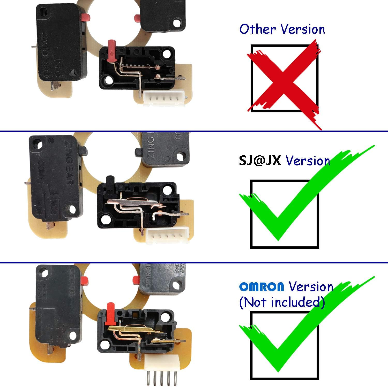 SJ@JX Arcade 2 Player Game Controller Stick DIY Kit LED Buttons with Logo MX Microswitch 8 Way Joystick USB Encoder Cable for PC MAME Raspberry Pi Color Mix image number 1