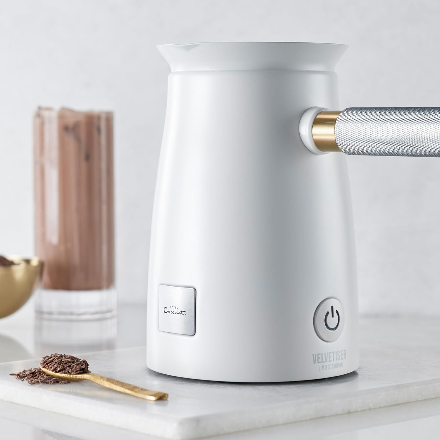 Hotel Chocolat Velvetiser Hot Chocolate Machine Complete Starter Kit, White - Grey image number 2