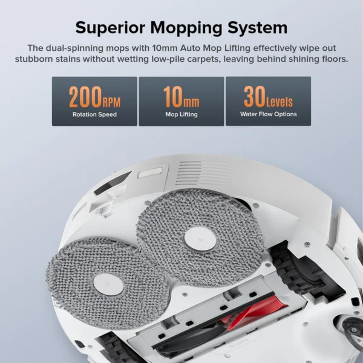 Roborock Qrevo Edgec Robot Vacuum and Mop with Multifunctional Dock 3.0, 18,500Pa Suction, Zero-Tangling, Flexiarm Arc Side Brush, 17Mm Mop Lifting, Hot Water Mop Washing & Drying, Self-Emptying image number 2