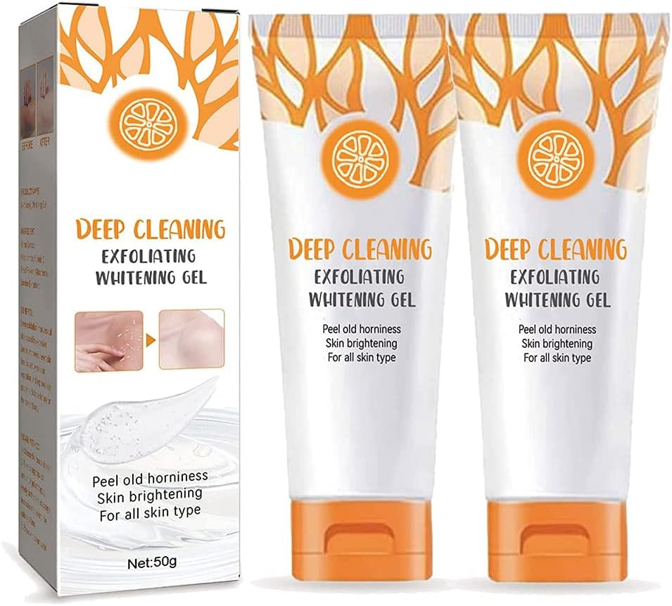 Gmeelan Orange Exfoliating Whitening Gel, Orange Exfoliating Gel Scrub Face Body Skin Whitening, Deep Cleaning Exfoliating Whitening Gel (3PCS)