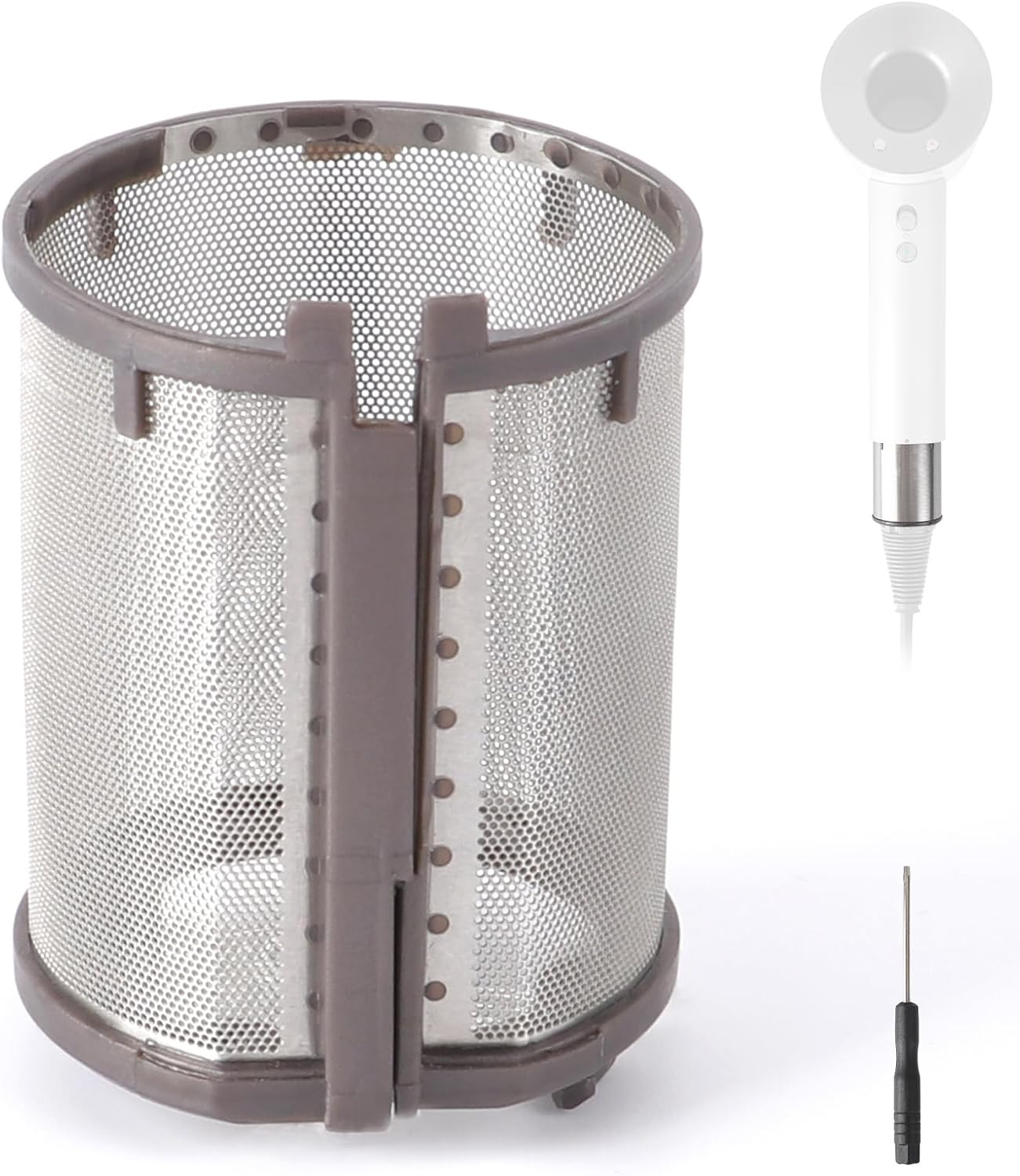 Inner Filter Mesh Compatible with Dyson Supersonic Hair Dryer HD01 HD03 HD08 Models, Metal Build-In Net Mesh Strainer Cover Attachments Part image number 1