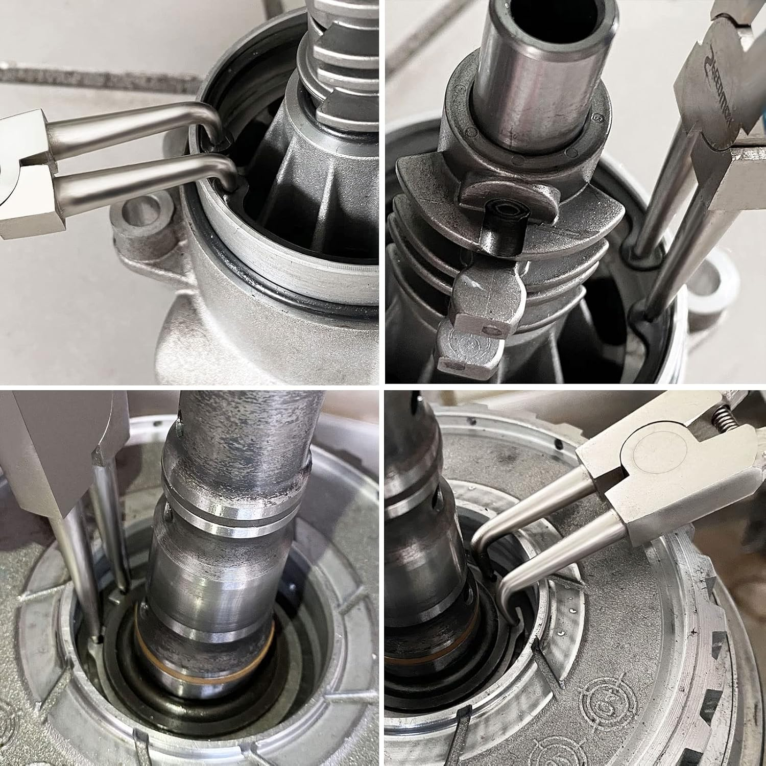 SPEEDWOX 4 Pcs Snap Ring Pliers Set 5-Inch Internal External Circlip Pliers Kit Precision Cir-Clip Retainer Ring Pliers Straight and Curved Jaws for Ring Remover Retaining