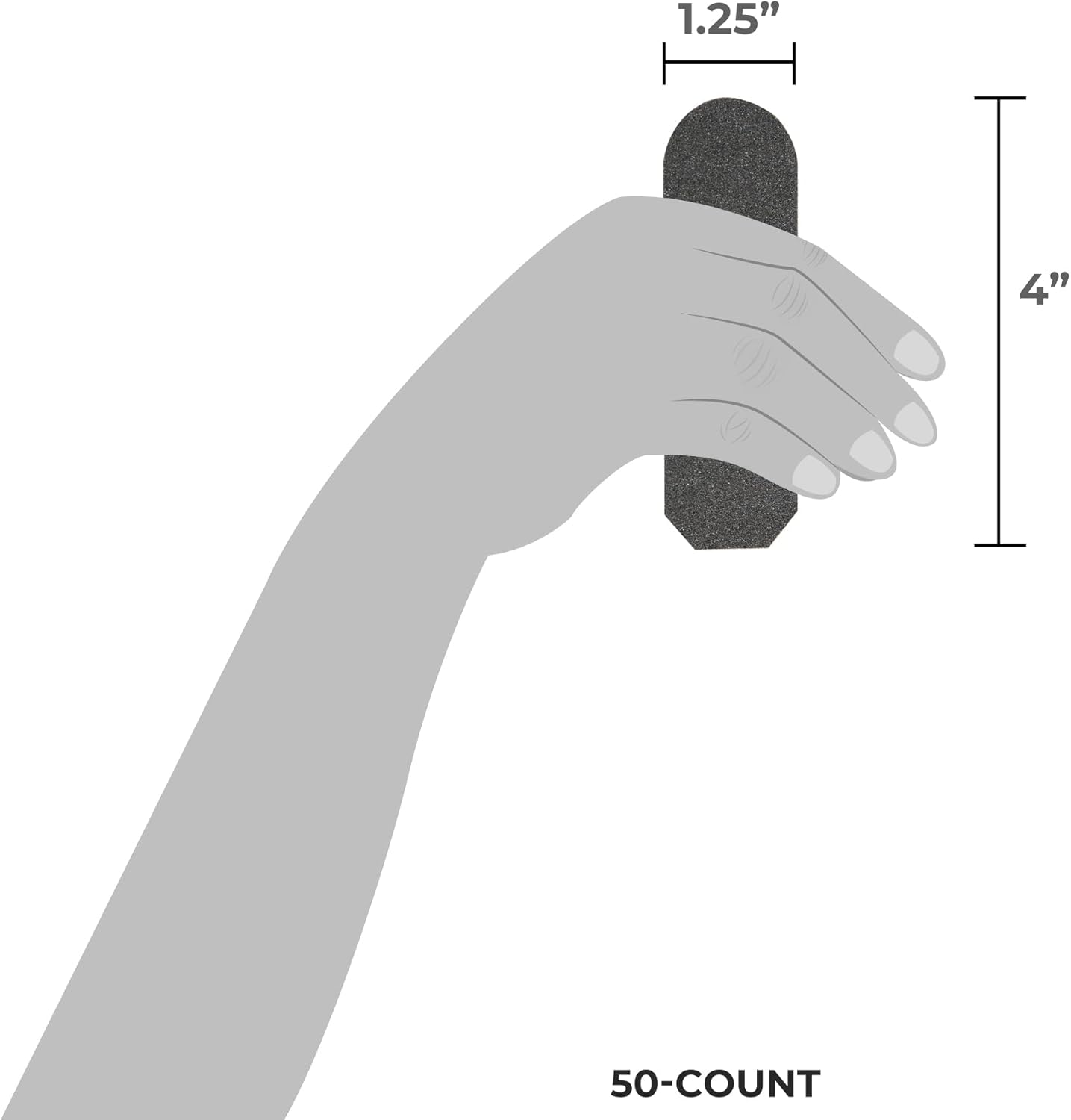 Forpro Professional Collection Stainless Steel Pedi File Refill, 100 Grit, Black, Ez-Strip Peel Pedicure Refill Pads, 1.25 W X 4 L, 50-Count image number 2