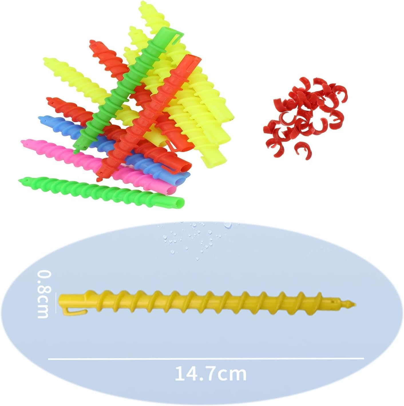 20 Pcs Hair Curling Rods, Plastic Spiral Heatless Salon Hair Rollers for Women image number 5