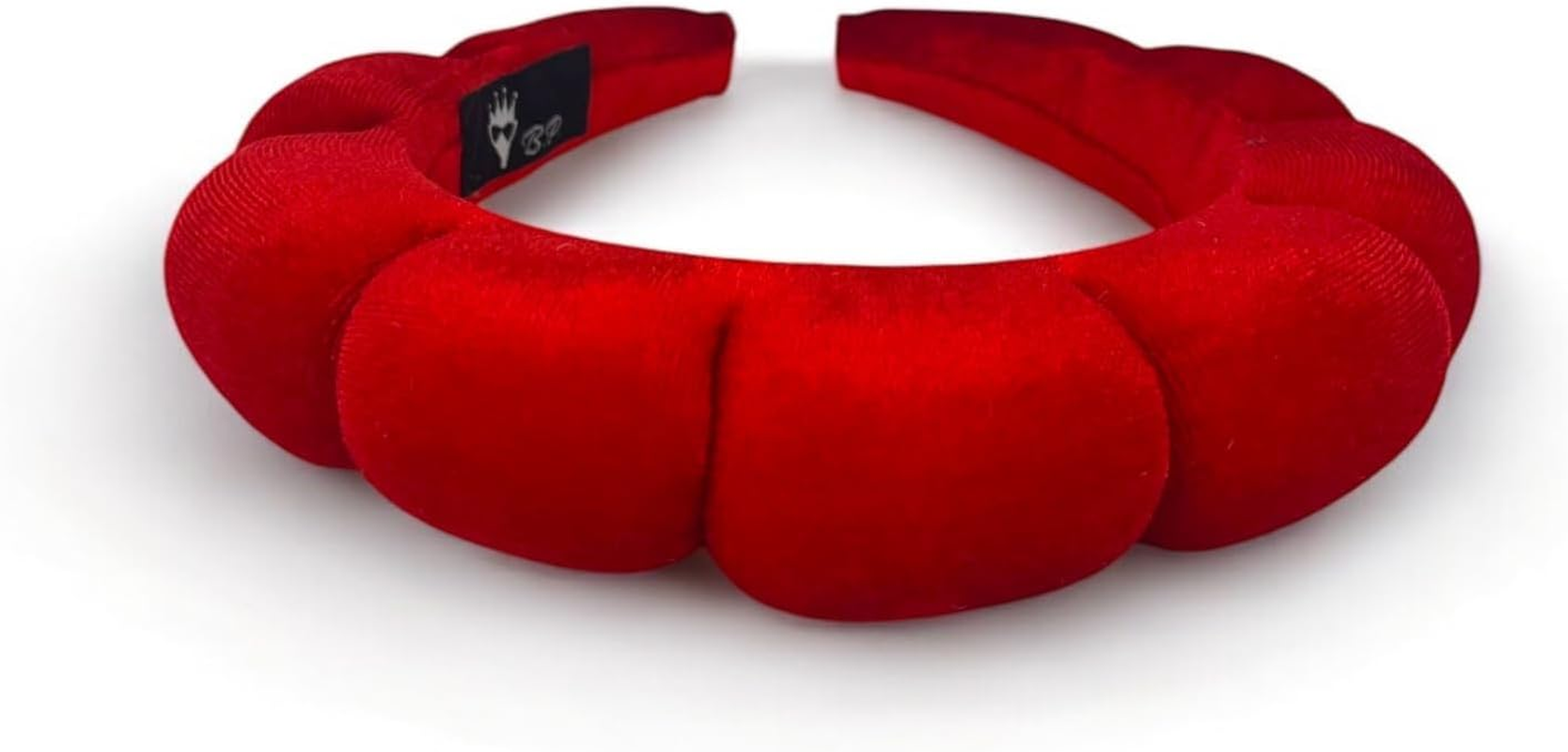 Bottega Della Principessa Ladies Curved Velvet Alice Band Alice Band Skin Care Viral Tik Tok Beauty Routine Makeup Spa with Organza Bag image number 3