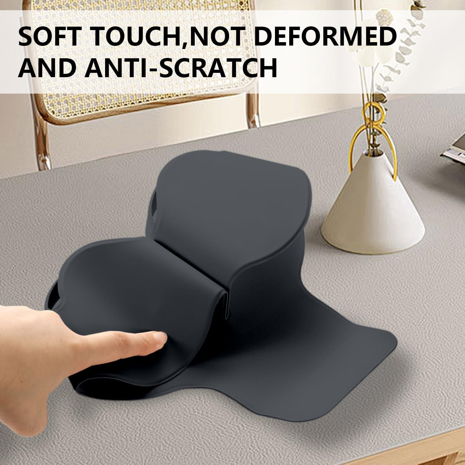 For Airpods Max Smart Case Cover, Soft PU Leather Protective Cover Accessories for Airpod Max with Sleep Mode, Anti-Scratch & Anti-Dust Travel Carrying Case for Airpods Pro Max Headphones 1/2, Black - Pink image number 2