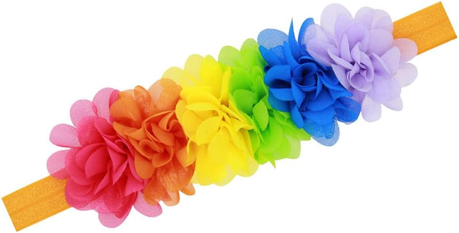 Rainbow Flower Headband Baby Girls Rainbow Floral Hair Band Flower Headwear BBG35 (A4)