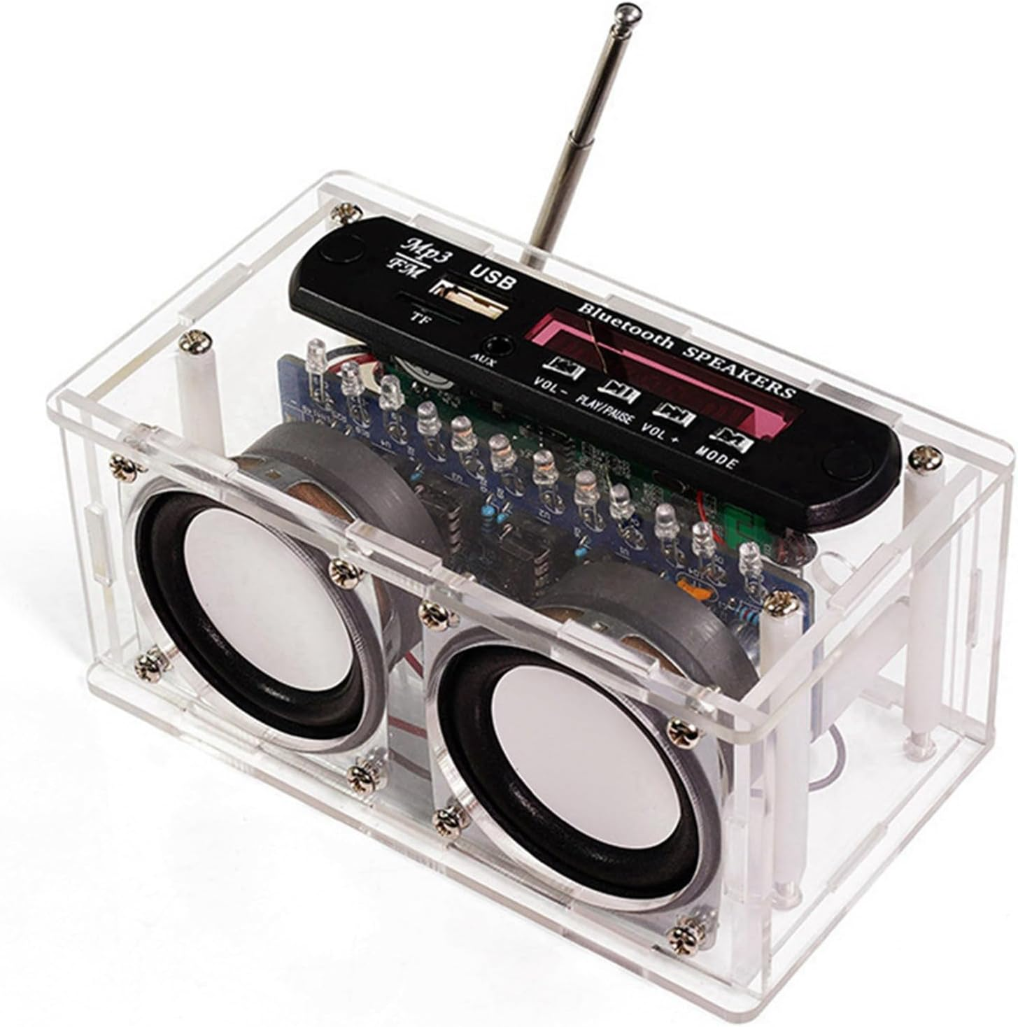 Kaifucy 5X DIY Bluetooth Speaker Kit with FM Radio 87.5-108MHZ DIY Soldering Project Practice Electronic Kit Solder Assembly image number 6