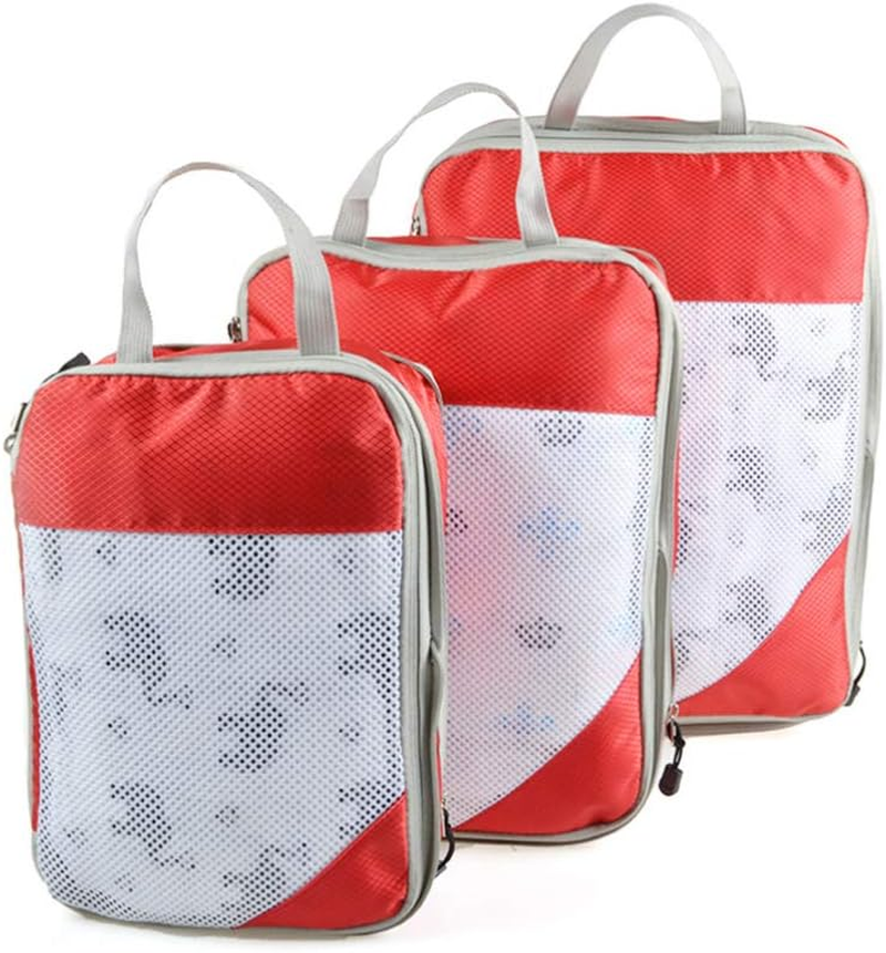 3Pcs Nylon Bag Clothes Storage Clothing Storage Bags Waterproof Storage Bag Waterproof Suit Comforter Storage Bag Waterproof Storage Tote Travel Water Proof Organizer Red image number 5