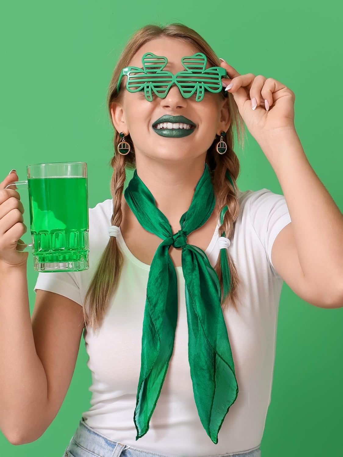 Boao 12 Pcs Chiffon Scarf 50S Sheer Square Retro Neck Head Chiffon Scarf for Women Girls image number 2