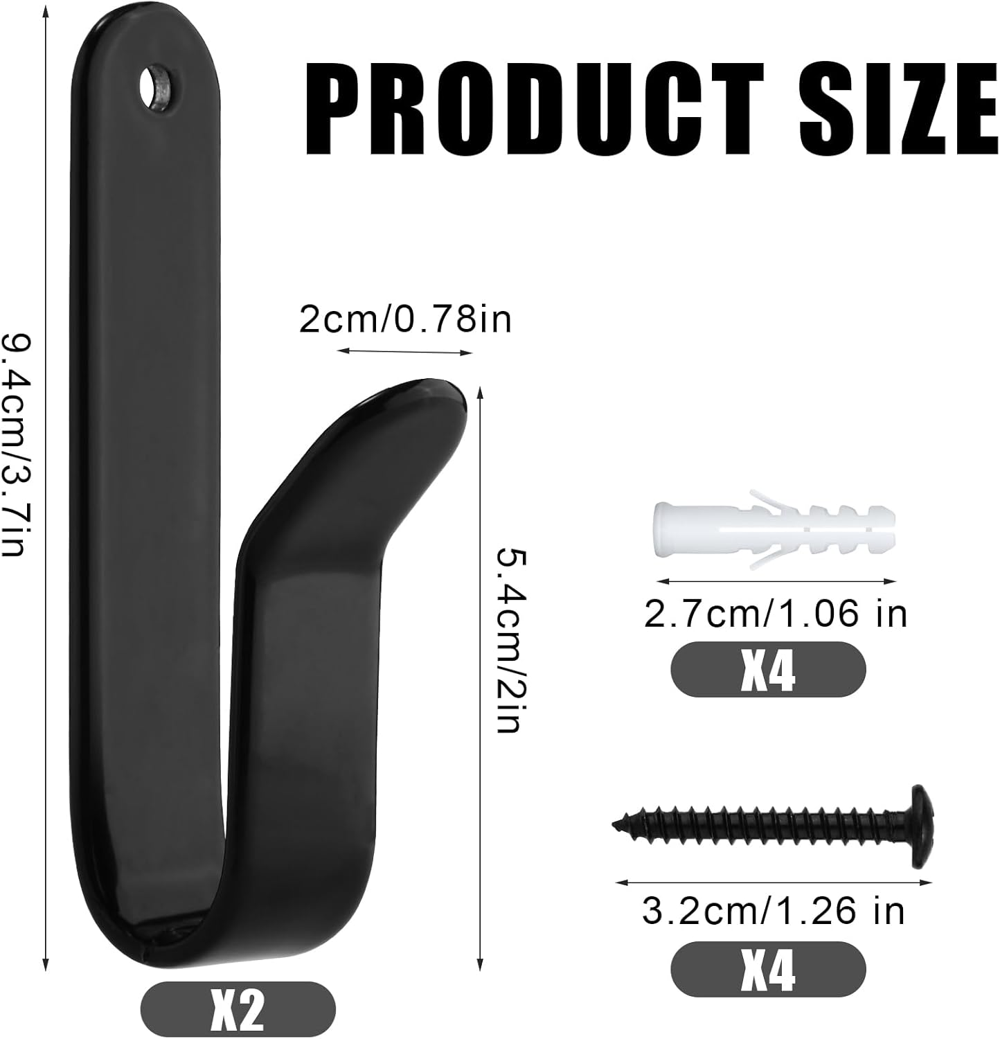 PEUTIER 2Pcs Snowboard Wall Mount, Snowboard Wall Rack Hanger Snowboard Display Rack Snowboard Accessories for Ski Board Longboard image number 3