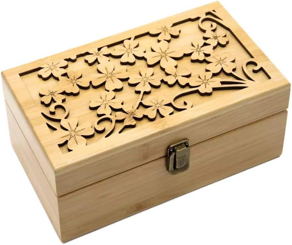 Pure Vie Bamboo Essential Oil Storage Box Travel Organizer Case with Bottle Cap Label - Aromatherapy Nail Polish Fragrance Container, Holds 24 Bottle for 5-30Ml - Keep Scented Oil Safe & Space Saver image number 5