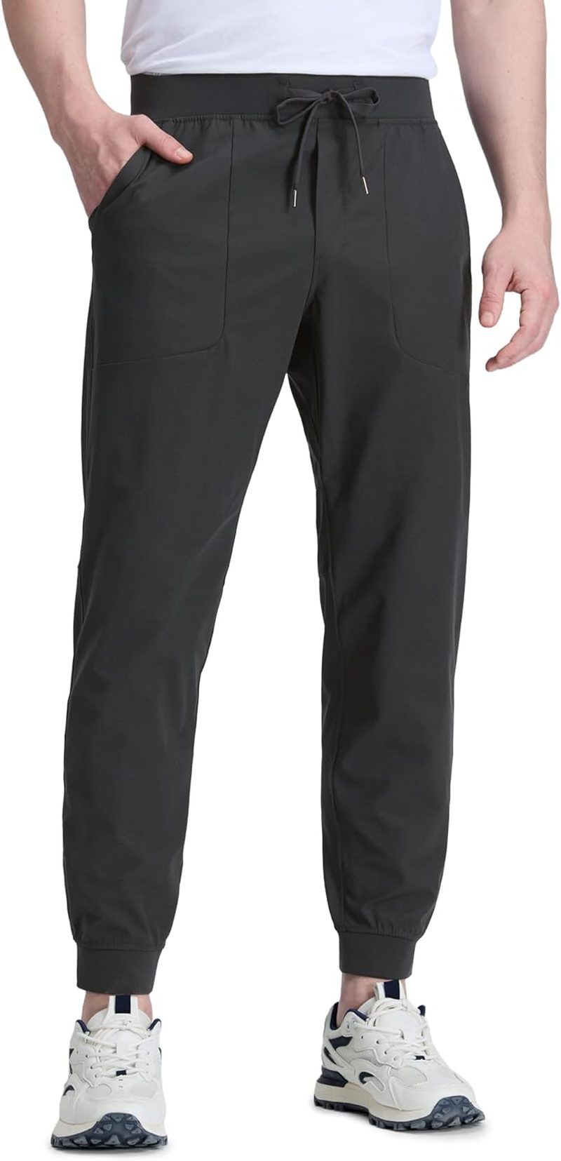 CRZ YOGA All Day Comfy Pull-On Golf Joggers for Men 28"/30" - Quick Dry Lightweight Work Casual Pants with Pockets