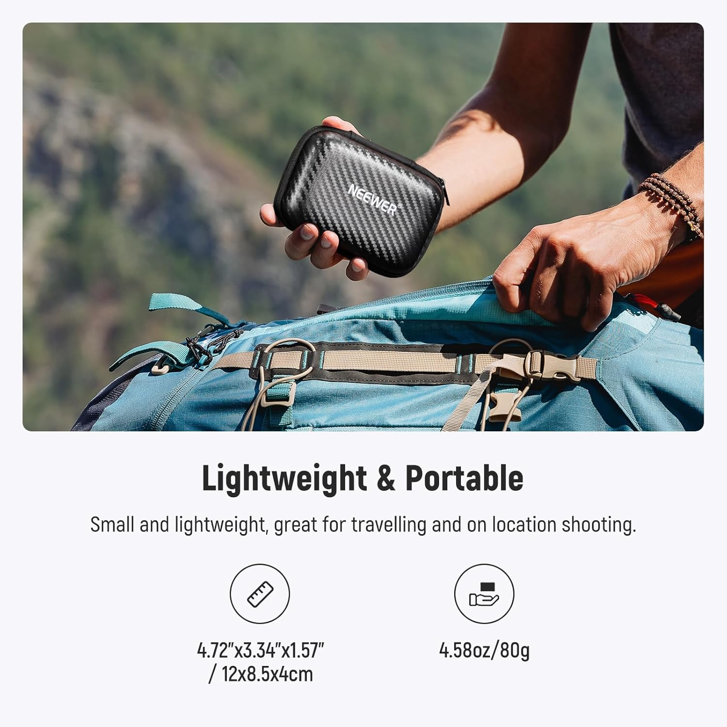 NEEWER 79Mm Split Diopter Effect Filter Half Domed Photography Prism Filter with Hand Grip, 1/4" Screw Hole for Magic Arm Small Tripod, BK9 Optical Crystal Glass Semicircular for Foreground Blur image number 3