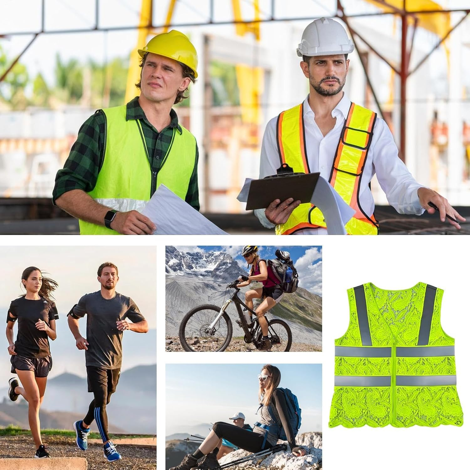 Reflective Vest for Men - Reflective Running Vest for Night Walking - Breathable Jacket Security Accessories for Men Women Kids Runners Cyclists Outdoor Dog Walking image number 3