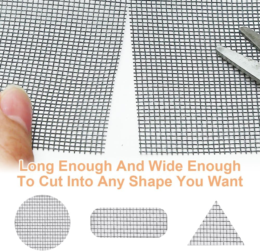 Stainless Steel Wire Mesh 30 Cm X 120 Cm Mouse Mesh Rabbit Wire Mesh Fine Mesh Fly Screen Stainless Steel Roll Metal Mesh Fine 1 Mm Holes for Ventilation, Filter, Safety, Windows image number 6