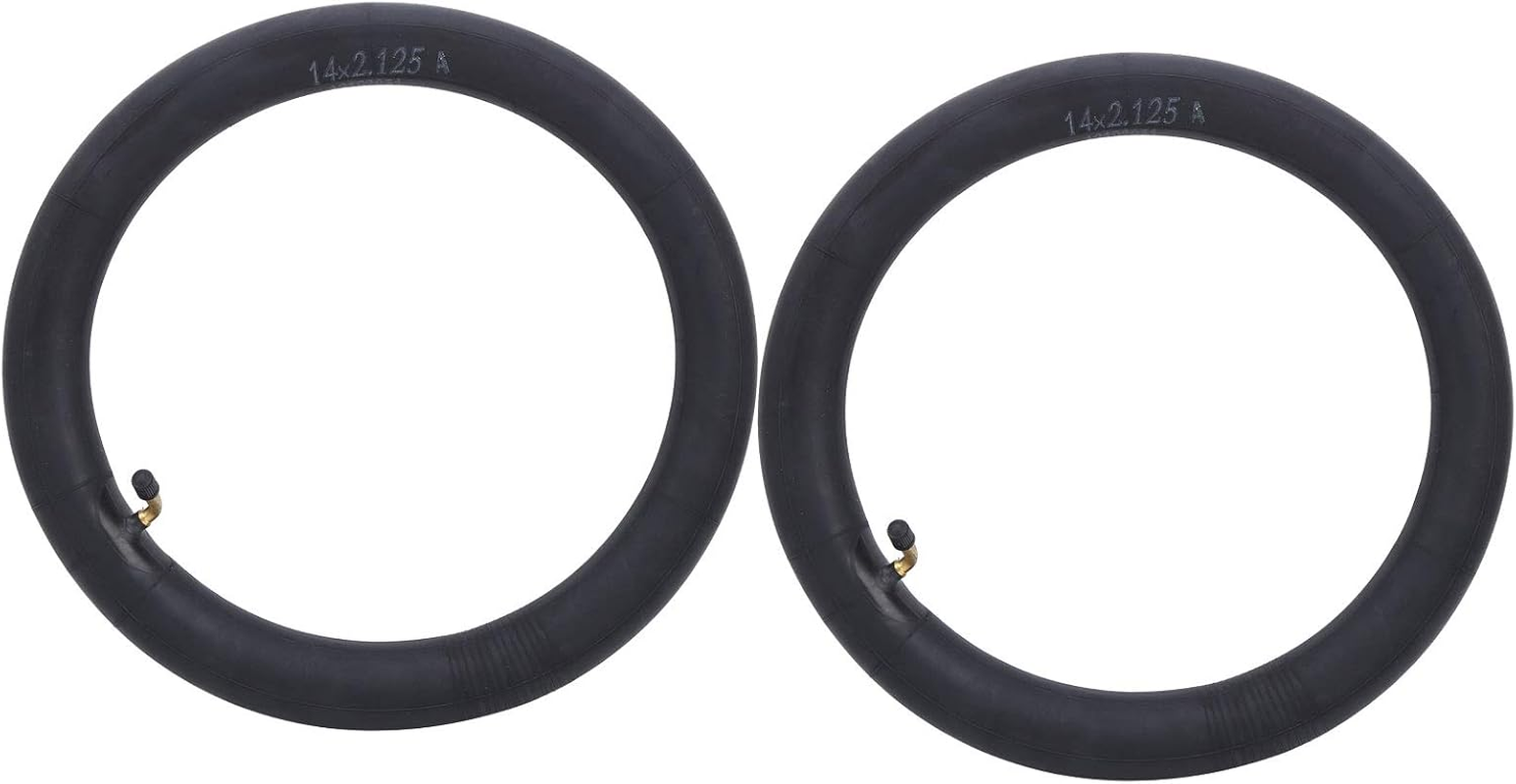 Lwuey 14Inch Bike Inner Tube, Electric Bikes Replacement Tubes Bicycle Inners Tubing Rubber Tool with Angled Valve Stem Inflation Gas Scooters Electrical Mini Mobility Scooters 2 Packs image number 4
