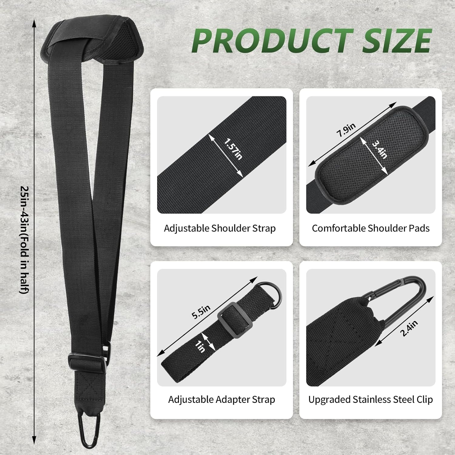 Tecreddy Weed Eater Shoulder Strap, Weed Wacker Trimmer Strap for Stihl EGO Ryobi Dewalt Milwaukee Kobalt Echo Husqvarna Toro Troy Bilt Greenworks String Trimmer Leaf Blower Multi Head System image number 4