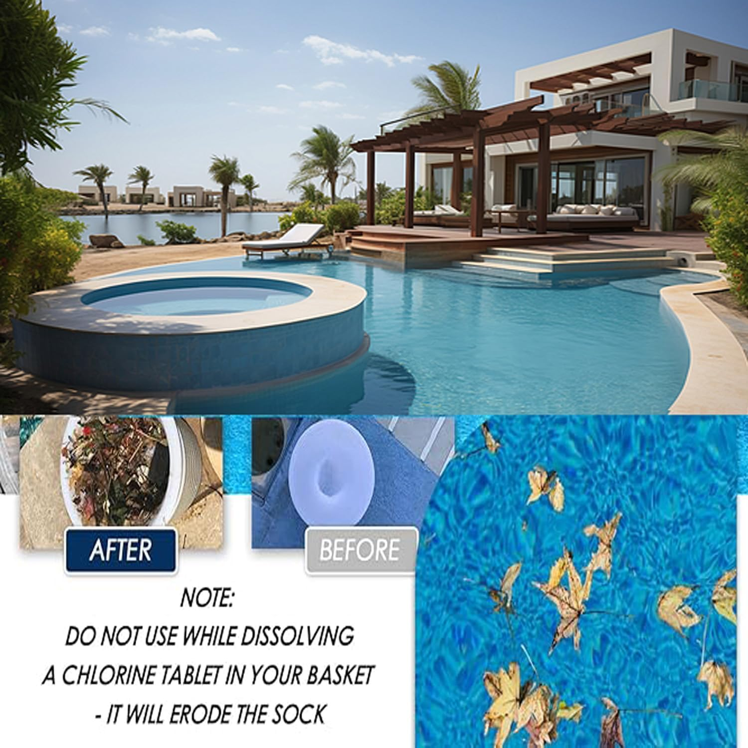 30Pcs Pool Skimmer Filter Socks, Reusable Pool Skimmer Socks, Ultra Fine Mesh Filter Sock, Pool Skimmer Basket Catcher Net for Cleaning Inground or above Ground Pool Debris, Hair and Leaves image number 5