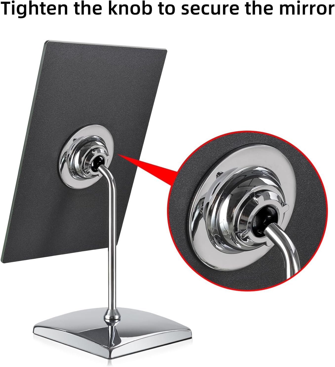 1X Rectangular Makeup Mirror, 18X25Cm Metal Desk Mirror, Table Mirror with Stand, Vanity Mirror for Counter, Bedroom, Bathroom, Dorm image number 3