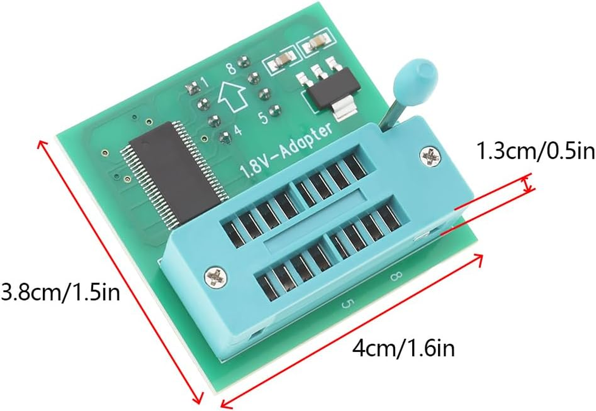 VGOL 2PCS 1.8V Adapter Motherboard Programmers Adapter Proto Board Module for 1.8V SPI Flash Chip SOP8 DIP8 Use on Programmers TL866 EZP2010 image number 4