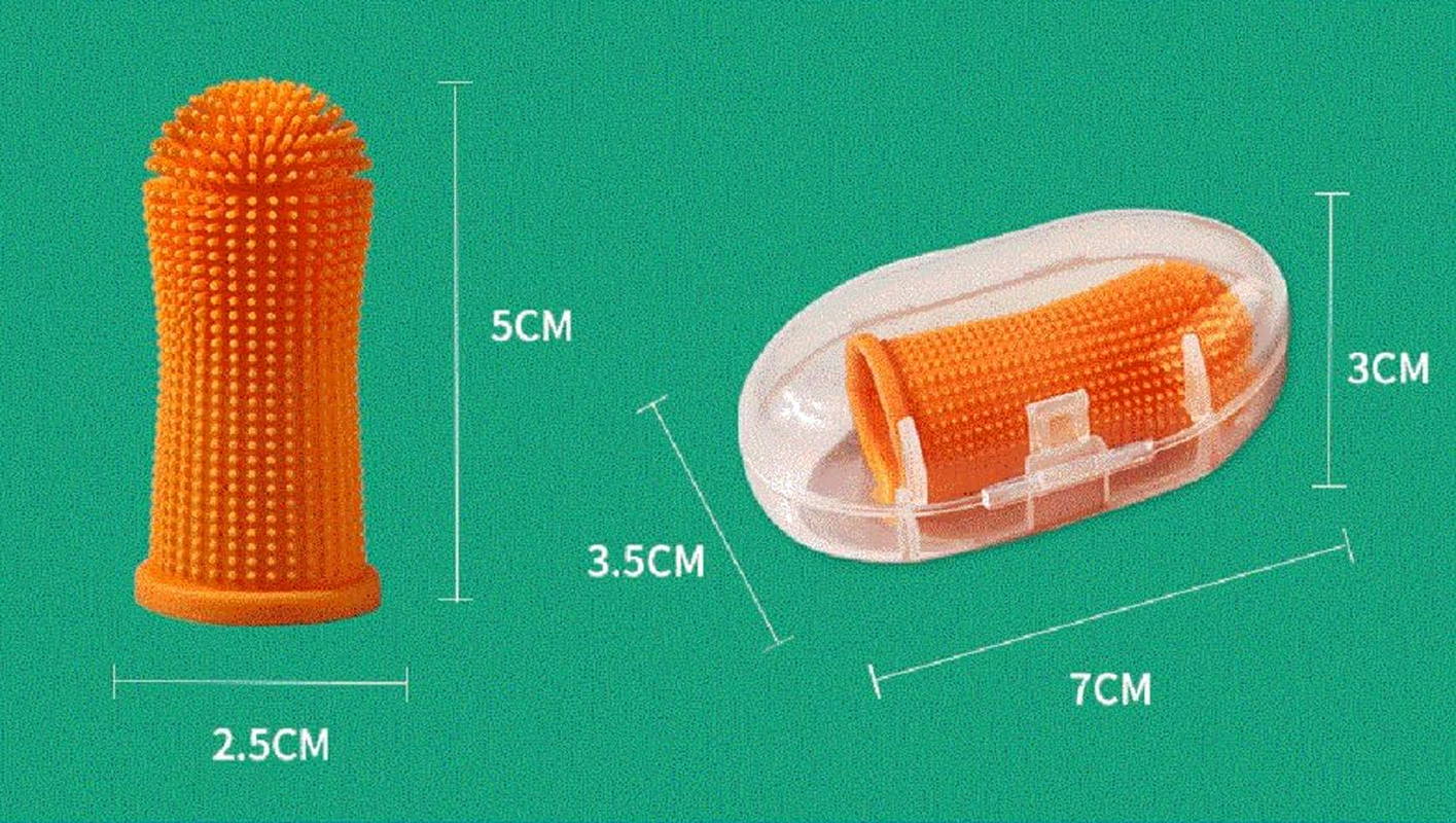 4Pack Dog Toothbrush Dog Tooth Brushing Kit, Cat Finger Toothbrush for Dogs Small Breed, Medium Large Dogs, Puppy Toothbrush for Dog Teeth Cleaning & Dental Care, Pet Finger Toothbrush Kit (White+Pink+Blue+Orange, One Size) image number 6