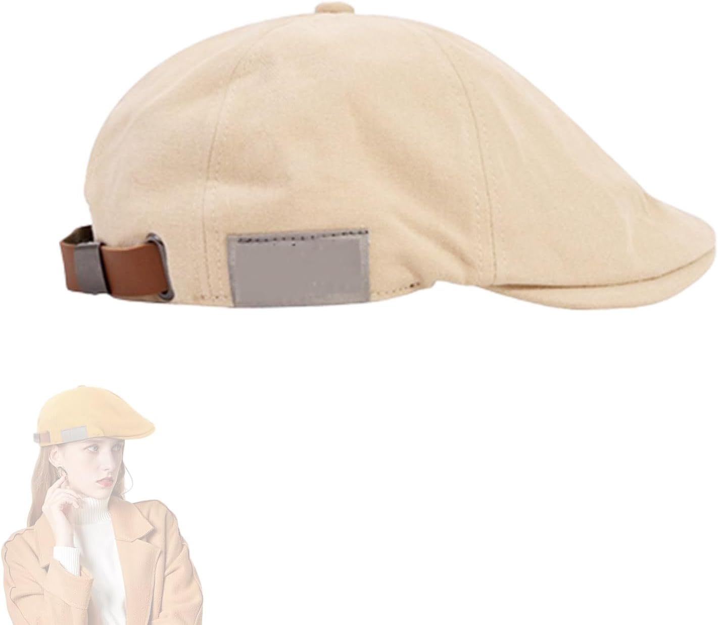 NLIADVY Retro Vintage Street Beret Cap, Fashion Adjustable Beret for Men and Women for Street Wear