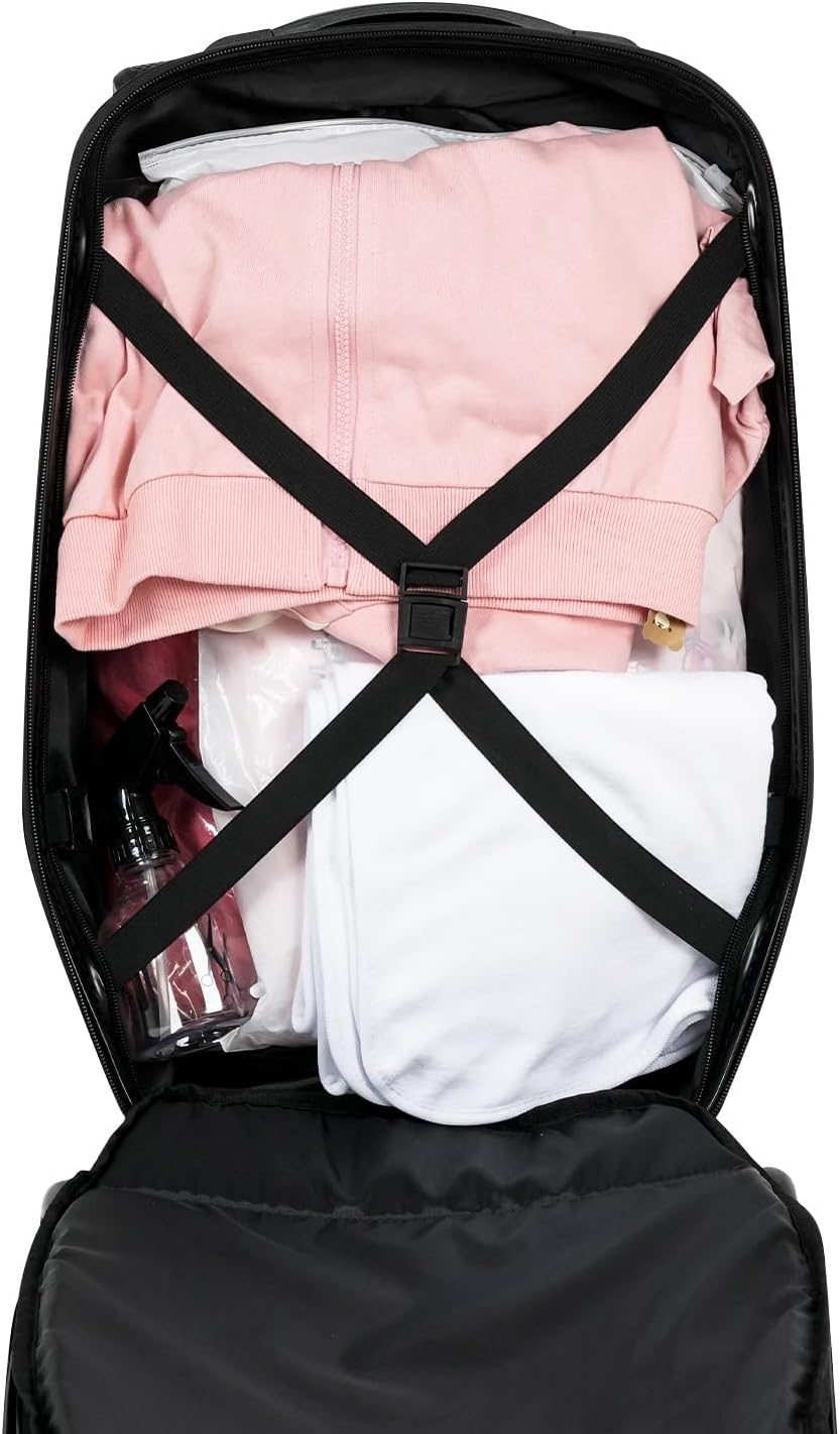 Ausadom 2 in 1 Scooter Suitcase 37L Travel Ride-On Suitcase with Waterproof PC Shell&Anti-Slip, Aluminum Luggage Scooter with Height Adjustable Handle for Children,Teens,Adults Black image number 1