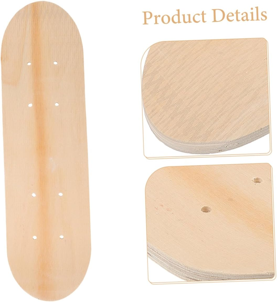 Kisangel 2Pcs DIY Skateboard Deck DIY Graffiti Deck Skateboard Unfinished Wooden Skateboard Deck image number 2