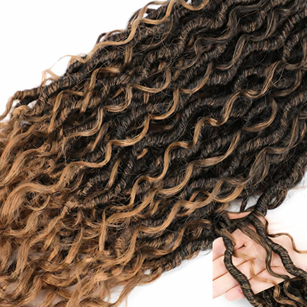 1B/27, 55 Cm/River Locs / 600 G/Pack of 5 Extensions for Braiding Crochet/Per Piece 120 G 24 Strands = 120 Strands 600 G Premium Hair Look + Shower Cap, Jewellery and Hooks Free image number 1