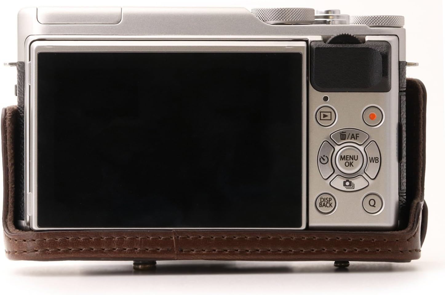 Megagear Ever Ready Leather Camera Case and Strap Compatible with Fujifilm X-A5, X-A3, X-A2, X-A1, X-M1 - Dark Brown image number 5