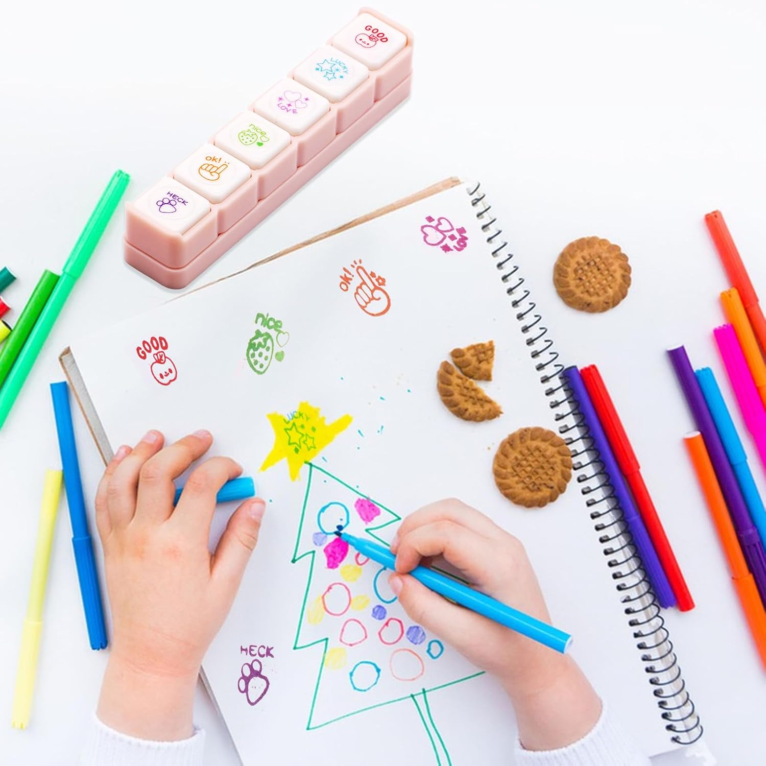 Notebook Stamp with Multiple Cute Weather Designs for Scrapbook, DIY Paper Decoration, Teachers Motivation image number 3