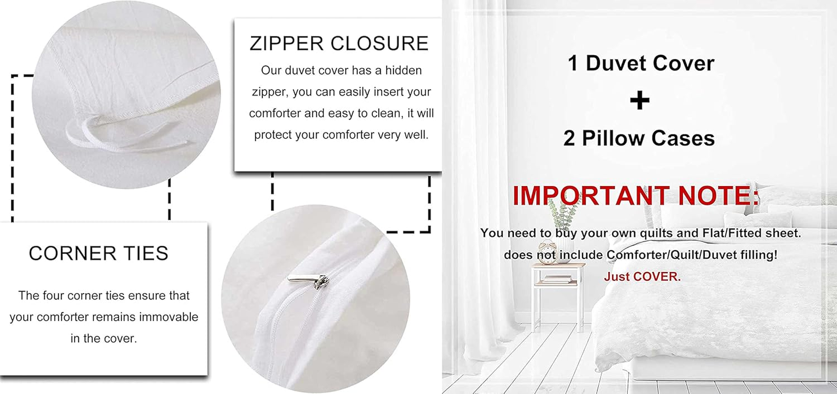 Homewish Aztec King Size Duvet Cover Set for Adults Women Men - Southwestern Bohemian Bedding Set with 2 Pillowcases - Boho Geometric Pattern Quilt Cover Black Reversible - Western Bed Sets image number 3