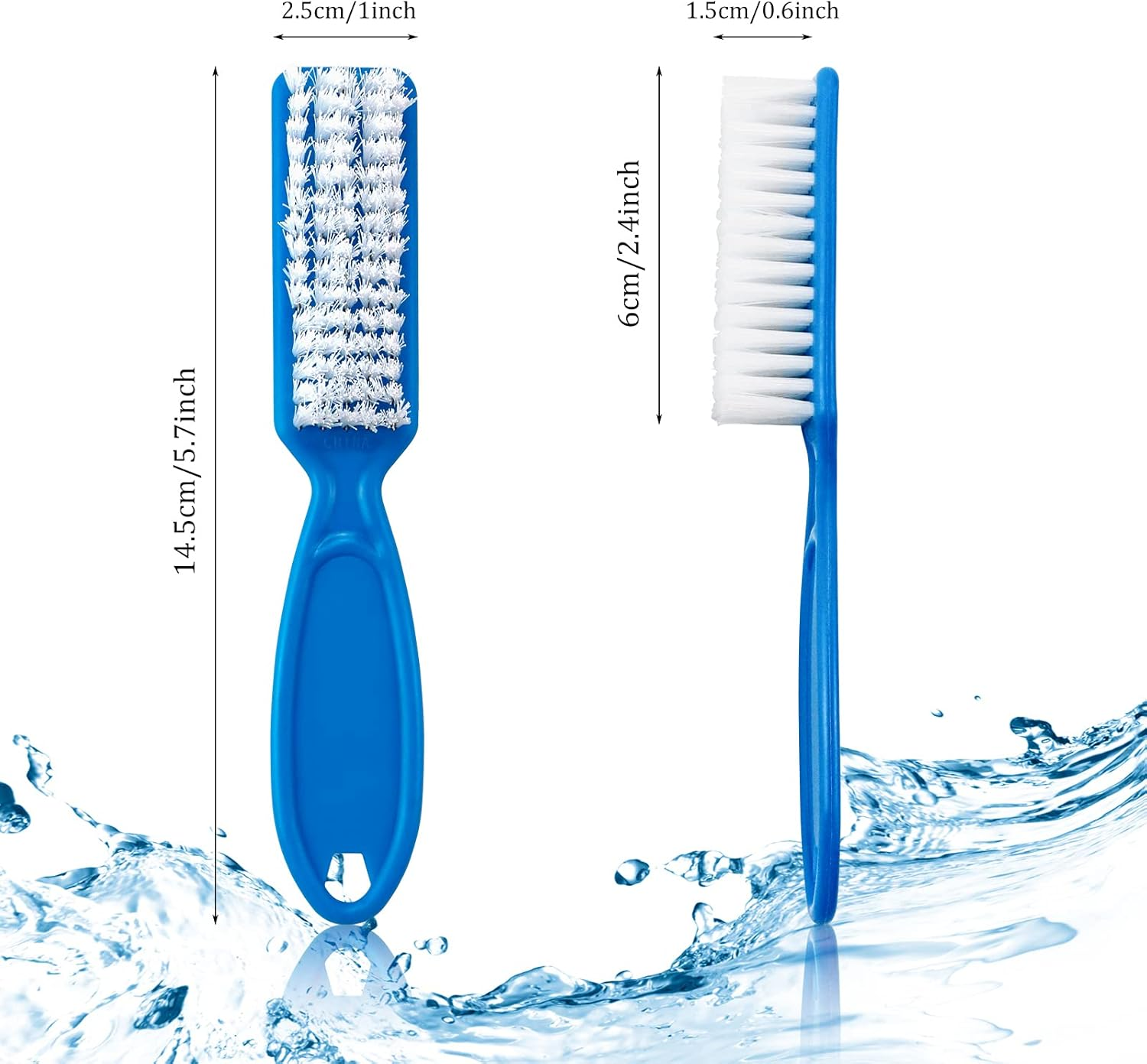 Fyess 25 Pcs Handle Grip Nail Brush Finger Nail Brushes Hand Fingernail Scrub Brush Nail Cleaner Long Handle Pedicure Brushes image number 1