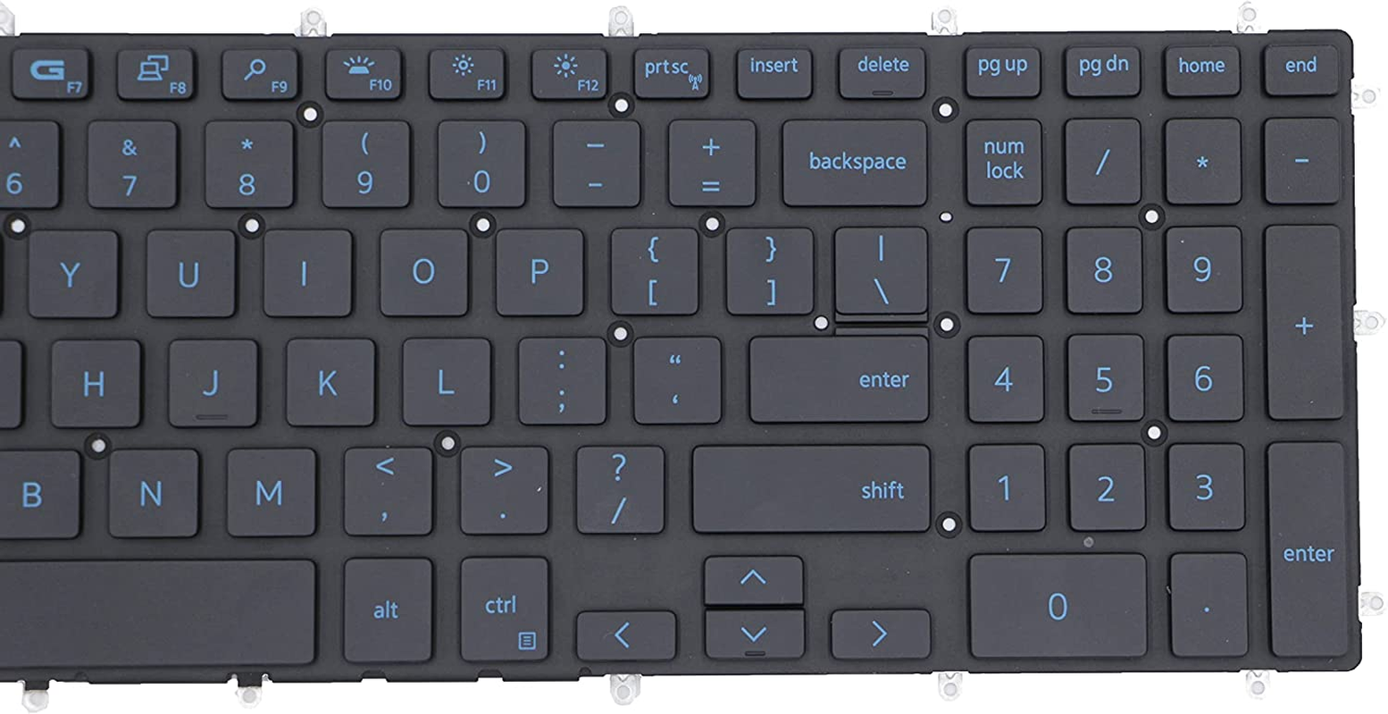 Dell Replacement Keyboard for G5 5500 5587 5590, G5 SE 5505, G7 7588 7590 7790, G3 3579 3779 3590 Series Game Laptop - Blue Frame with Backlit US Layout image number 2