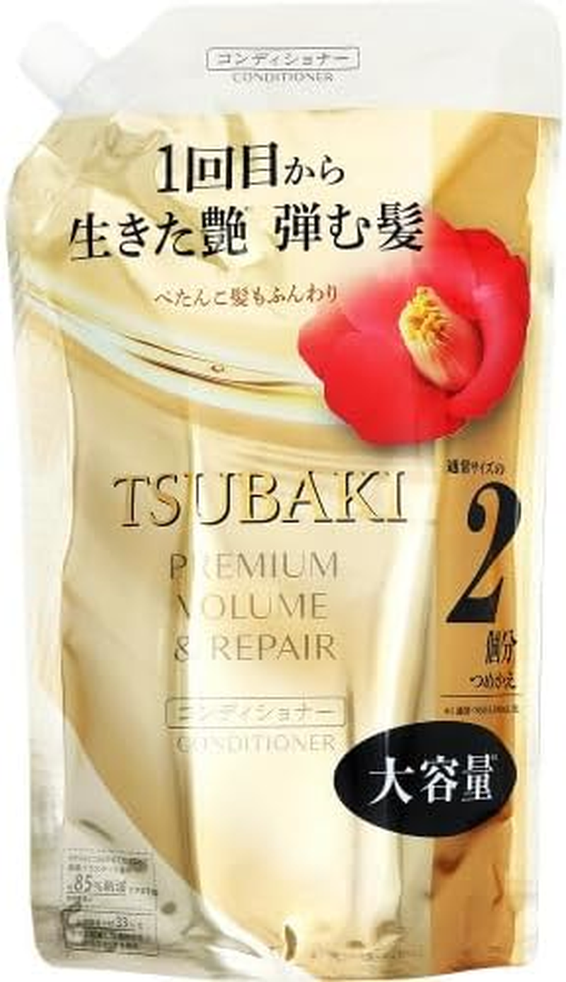 Fine Toe Tsubaki Volume & Repair Conditioner Refill, 20.3 Fl Oz (600 Ml)