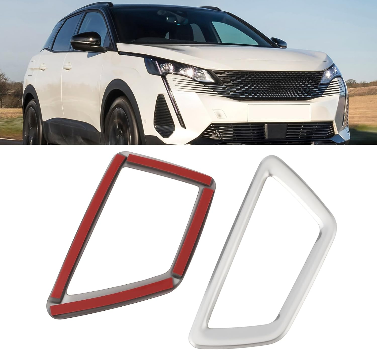 VGOL 2Pcs Car Dashboard Air Vent Cover Compatible with Peugeot 3008 3008GT 5008 2017-2021 image number 2