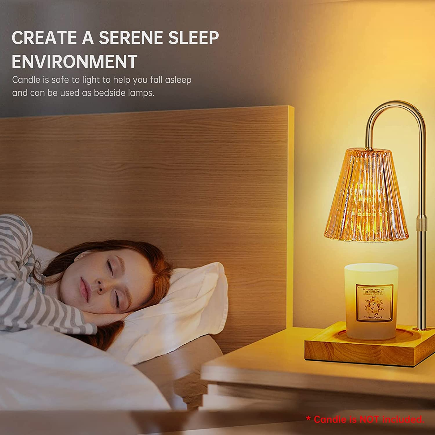 Mothers Day Gift Ideas, Kinsdan Candle Warmer Lamp,Dimmable Candle Lamp for Scented Jar & Votive Candles,Height Adjustable Electric Candle Warmer with 2 Bulbs, for Home Decor Housewarming Yoga Zen image number 1