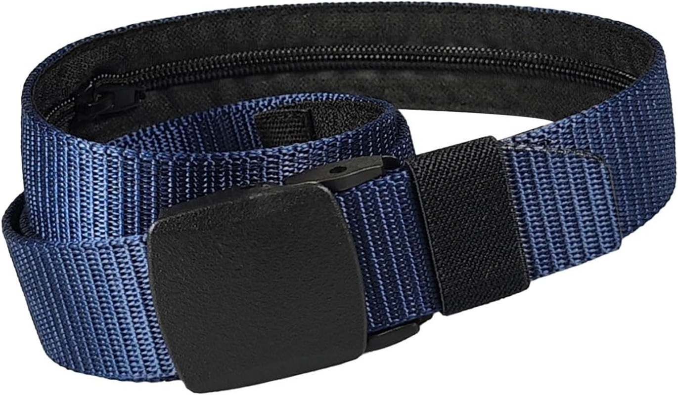 Money Belt for Travel, Security Money Belt, Belt with Money Pocket, Cashsafe Anti-Theft Wallet, Secure Comfortable Waist Belt for Valuables, Cash, Women, Passport, Darkblue, Siehe Beschreibung, See