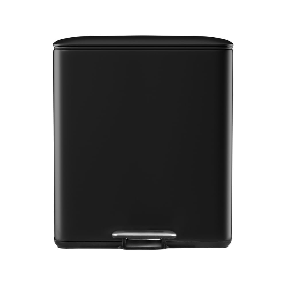 Cefito Pedal Bins Rubbish Bin Dual Compartment Waste Recycle Dustbins 40L Black image number 5