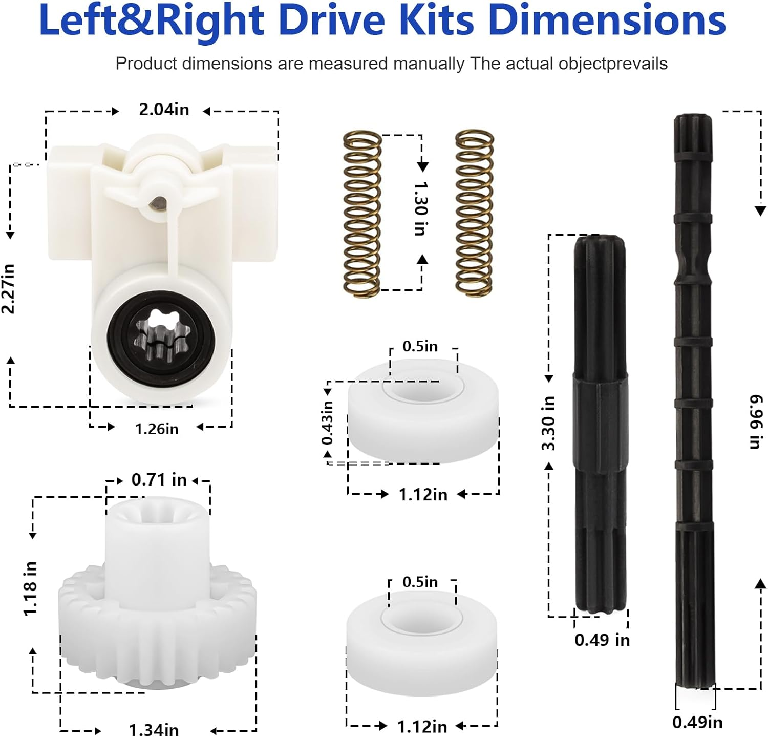 360289 Left Drive Kit & 360290 Right Drive Kit Pool Cleaner Bearings Tune up Kit for Pentair Kreepy Krauly Rebel & Kreepy Krauly Warrior Pool Automatic Suction Cleaners/Vacuum Drive Axle Assembly image number 5