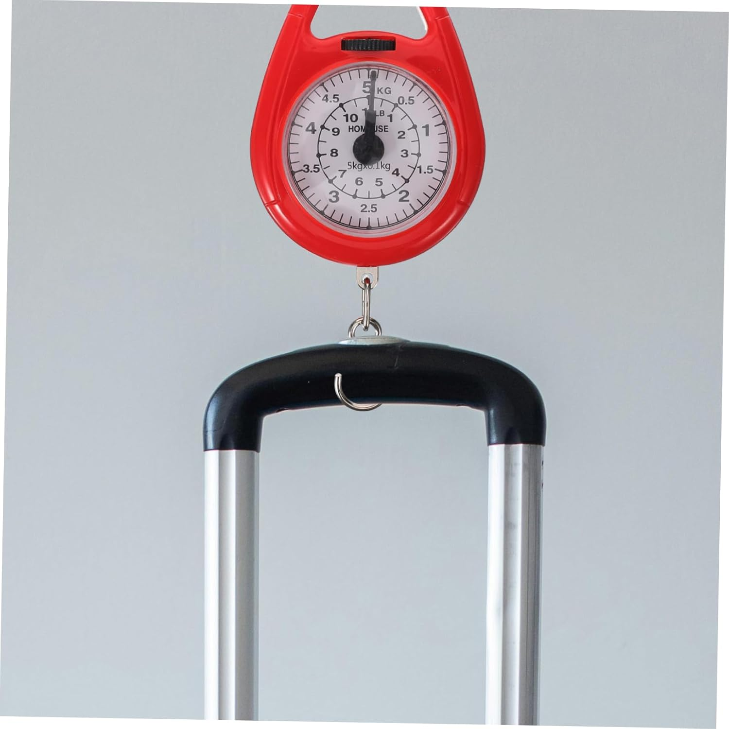 DECOMELODY Mini Spring Luggage Scale Portable Hanging Fish Scale with Hook for Travel and Fishing Small Handheld Analog Weighing Tool