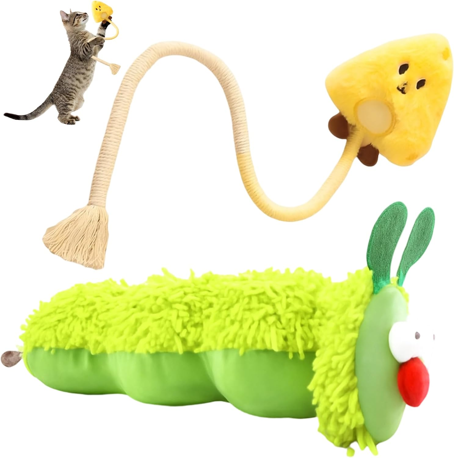 Zexjpr Pack of 2 Interactive Cat Toys, Cat Toy, Self-Employment for Dental Care and Stress Relief, Interaction with Pets Improves Feelings and Relieves Boredom image number 1