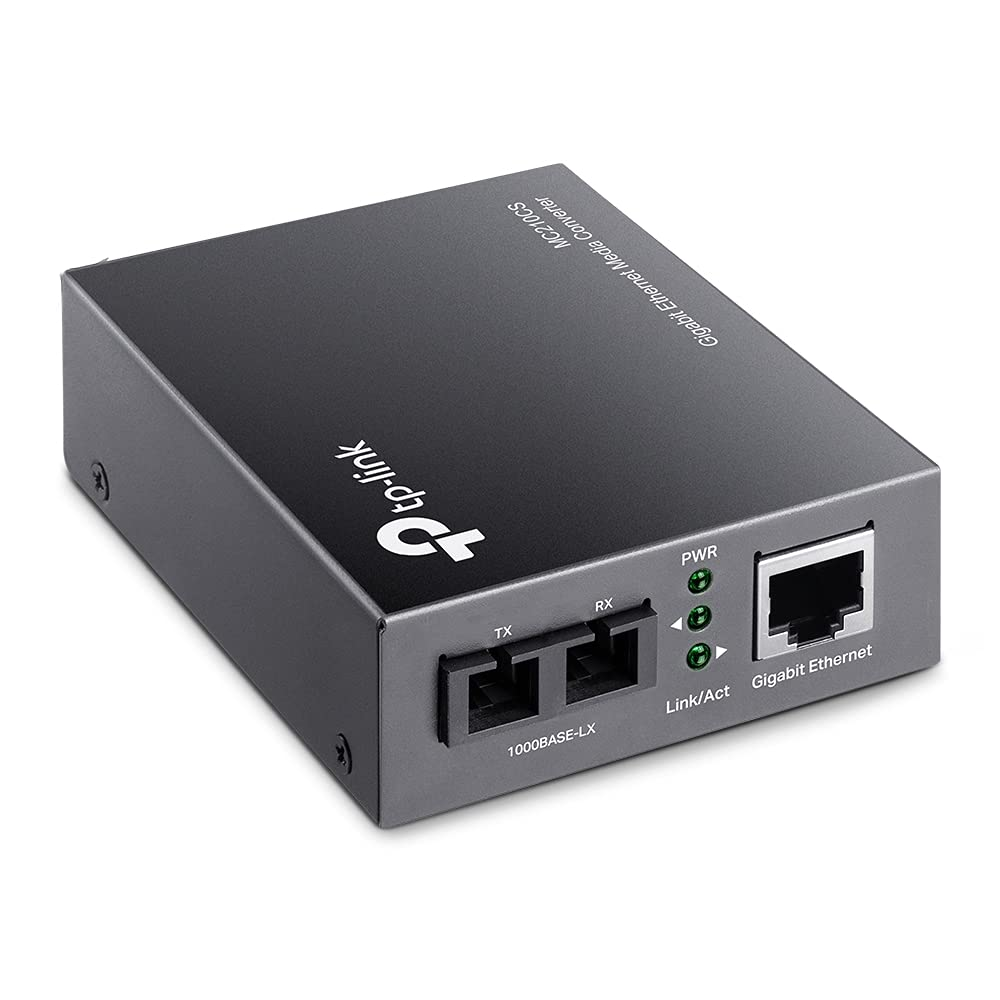 Tp-Link Gigabit Single-Mode Media Converter, Auto-Negotiation RJ45 Port, Complies with IEEE 802.3Ab & IEEE 802.3Z, Fiber Distance Extension up to 15Km (MC210CS) image number 1
