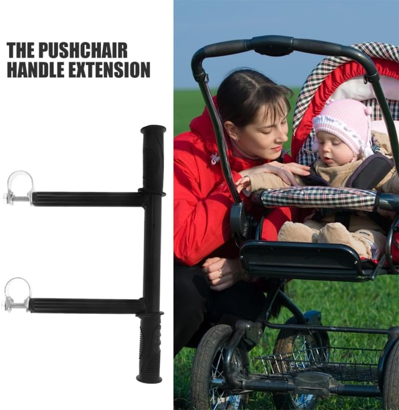 Ibasenice Universal Baby Stroller Handlebar Extender Adjustable Height Pushchair Extension Bar with Ergonomic Grip for Comfortable Outdoor Walks image number 4