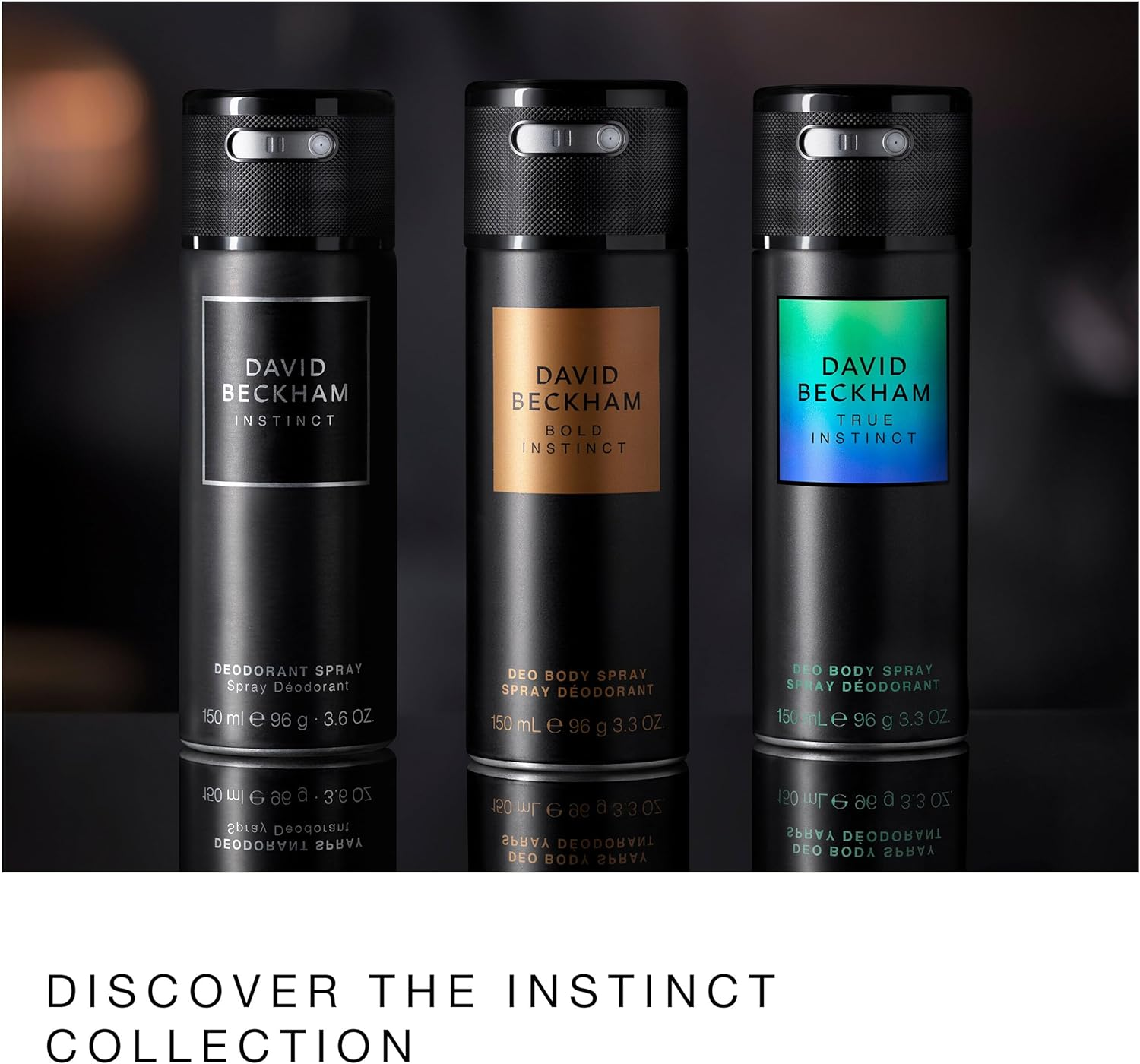 David Beckham True Instinct Deodorant Body Spray for Men, 150Ml (Pack of 3) image number 1