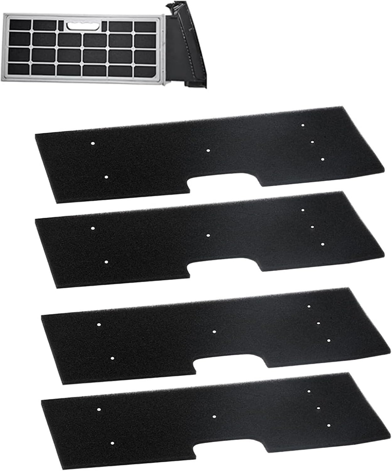 Ruaizel 4Pcs WH01X35719 Lint Filter, Reusable Washing Machine Lint Filter for GE Profile Washer Dryer Combo, Dryer Lint Filter Replacement for Models PFQ97HSPVDS (Black) image number 5