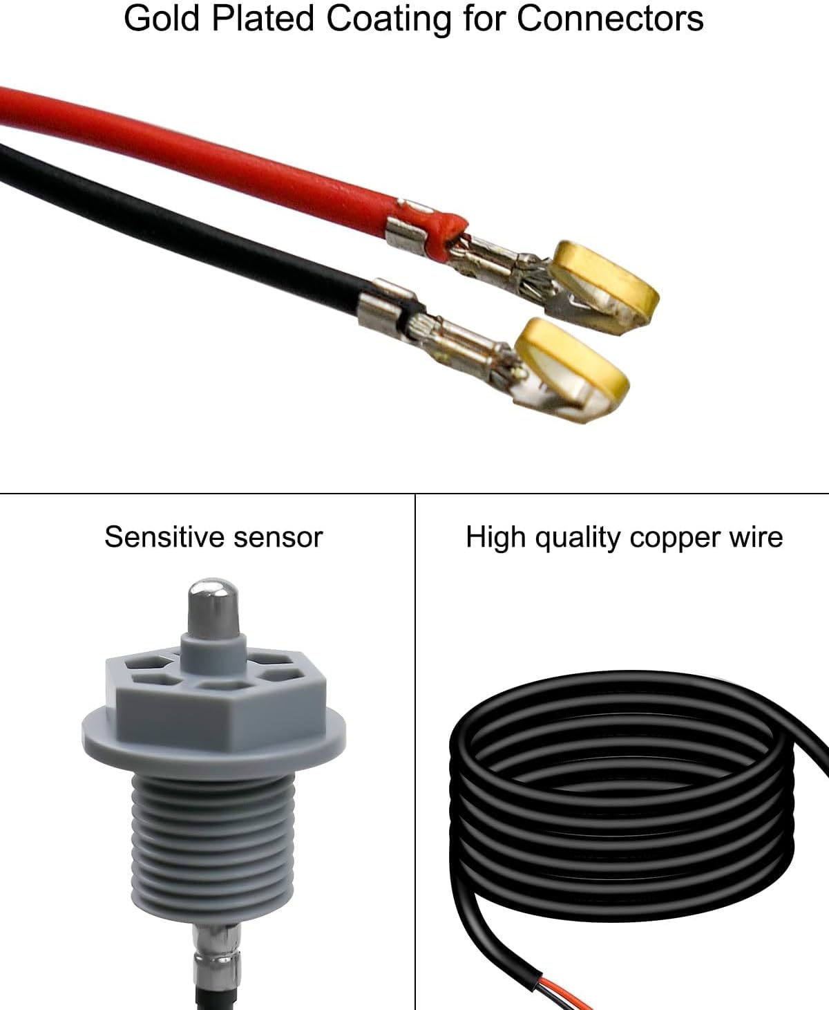Studry Temperature Sensor with Curled Finger Gilded Connectors Replace 6600-166 Compatible with Jacuzzi Hot Tubs and Sundance Spas image number 5